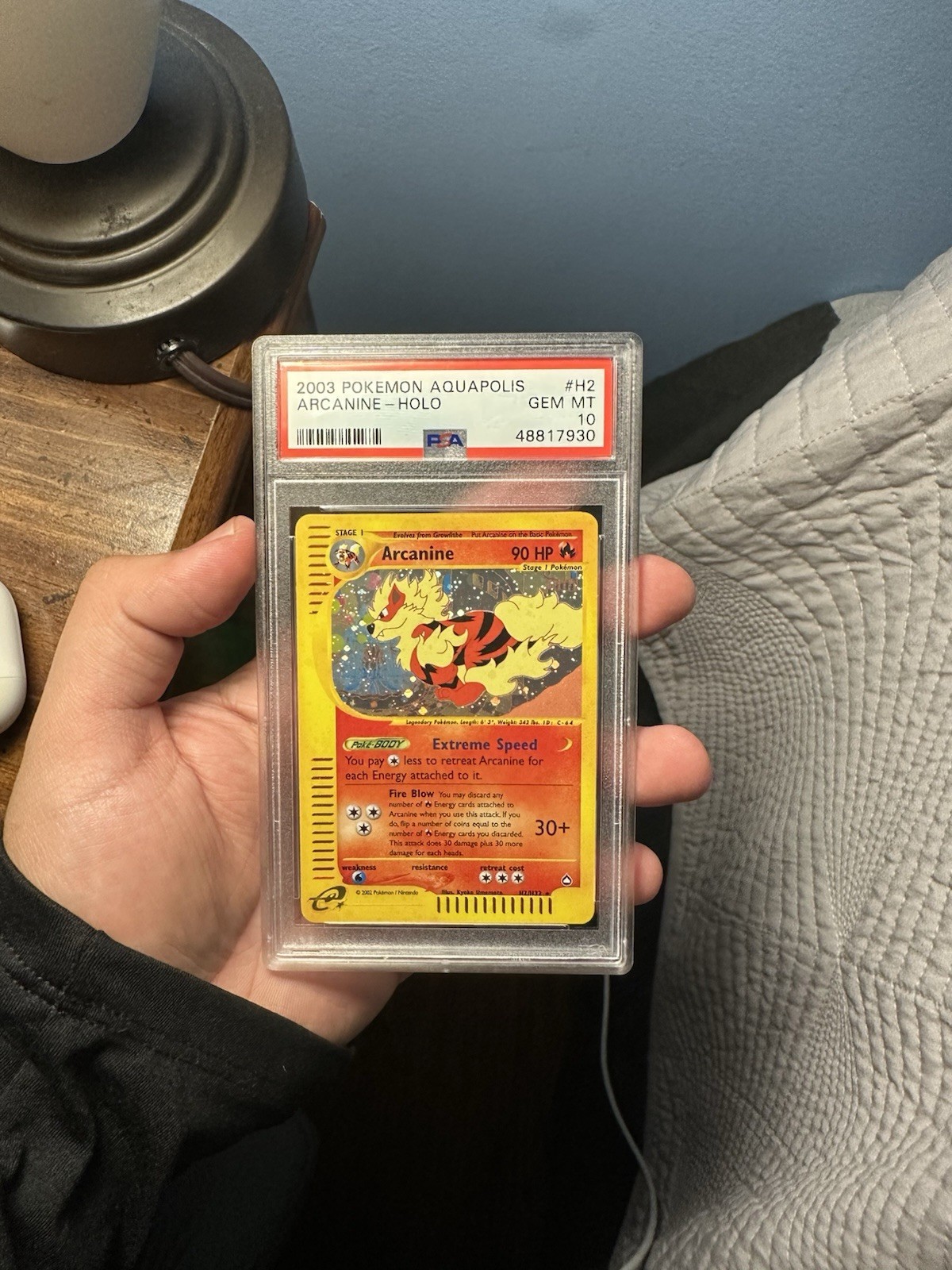 Pokemon Arcanine Aquapolis Holo Rare #H2 PSA 10 Gem Mint POP 73 EXTREMELY RARE