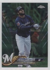 2018 Topps Chrome Green Refractor 73/99 Domingo Santana #93 8k4