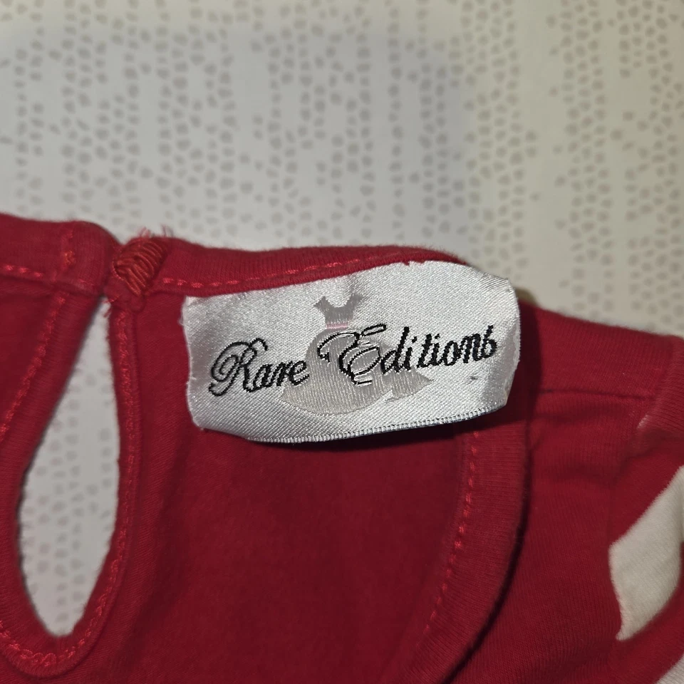 Vestido de Navidad Bastón de Caramelo Ediciones Raras Niñas Pequeñas 18 meses Falda de 3 Capas Foto 4 de 4