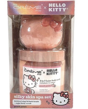 The Cr me Shop x Hello Kitty Silky Skin Spa Set Bath Bomb Scrub Peach Petals