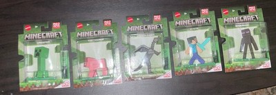 Minecraft- Micro Collection Figures  Set Of 5 From Mattel/ Mojang 2023- NEW
