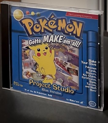 POKEMON Project Studio Blue Version PC CD-ROM 1999 Learning