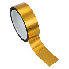 Metalized Polyester Film Tape 1-3/8 inch x 55 Yards Glossy Golden