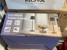 Black Cordless Rechargeable Table Lamp Touch Control, 3 Settings