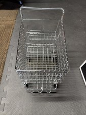tiny 10" Shopping Cart Mini All Metal toy store display silver