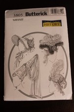 Butterick Pattern 3805 Historical Hats Making History Pattern 4 Types
