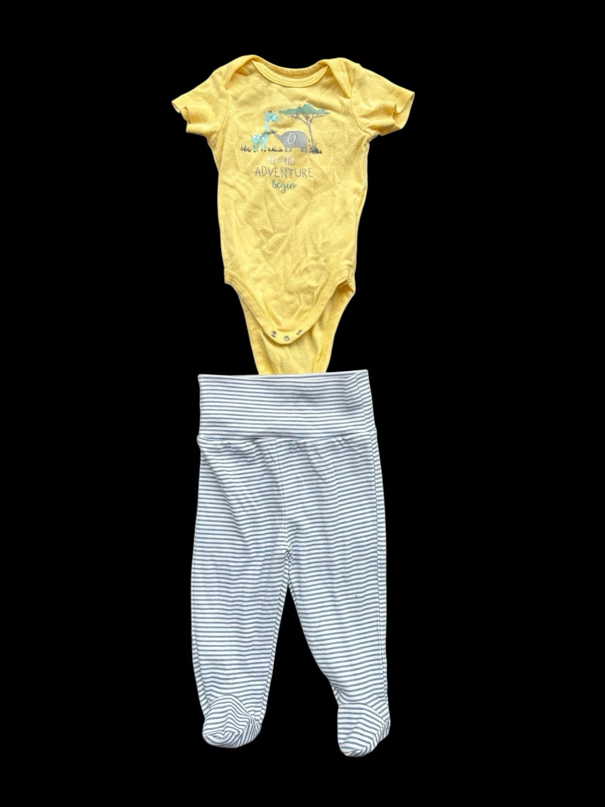 ✨ Yellow and blue animal baby girl outfit✨