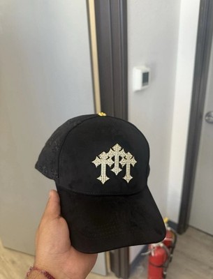 El barbas hat chrome rhinestone hat black