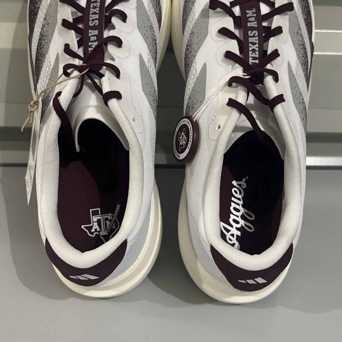 Adidas Adizero EVO SL Texas A&M NCAA Running Shoes JQ4566 Mens Size 7 Women Sz 8 Adidas Adult Texas A&M Aggies Adizero Evo SL Running Shoe  main image 3