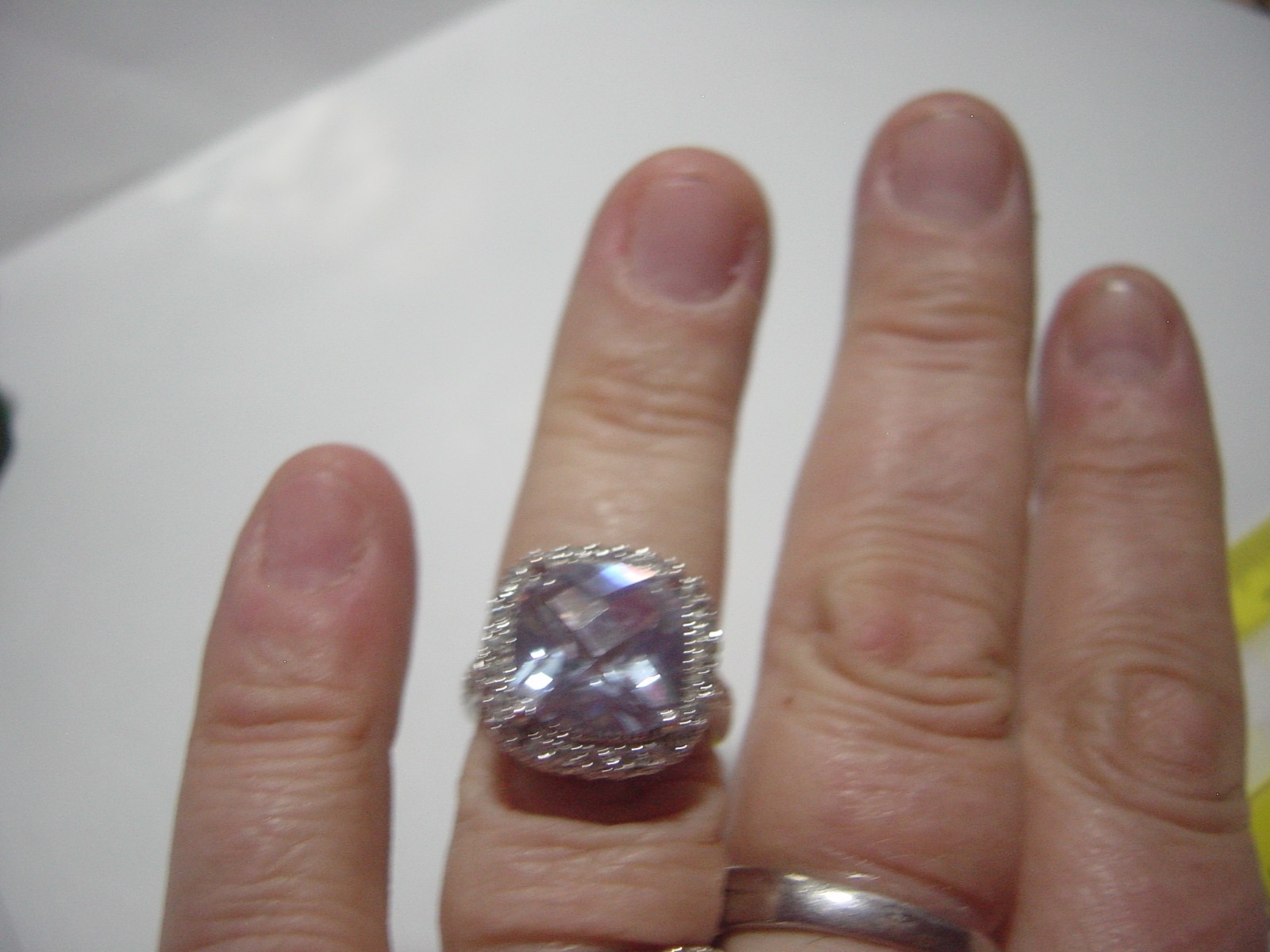 VINTAGE-SOLID SILVER LARGE SUPERB SPARKLING CUBIC… - image 13