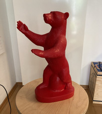 HöRL rote Bären-Statue Aufstellfigur Skulpt...