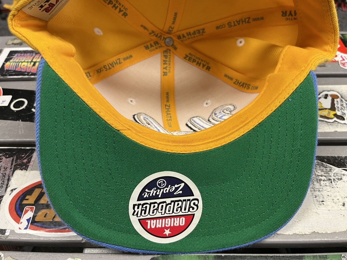 Zephyr UCLA Bruins Yellow Blue Snapback Hat Cap Used Rare