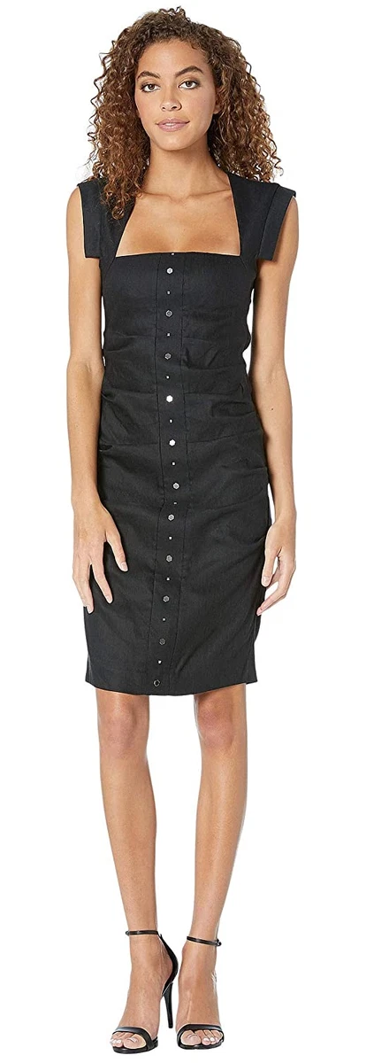 Nicole miller stretch linen cheap dress