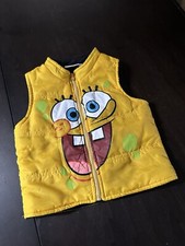 SpongeBob SquarePants Kids Size 2T Toddler Puffer Vest Zip Front Nickelodeon