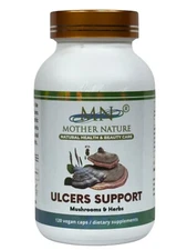 MN Mother Nature Gastric Health Support - Organic Mushroom Blend - 120 Vegan Cap