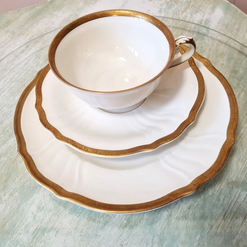 Ivory Rosenthal Tea Cup Saucer Dessert Plate with Gold Rim, Coffee Set Parzival - Picture 6 of 14