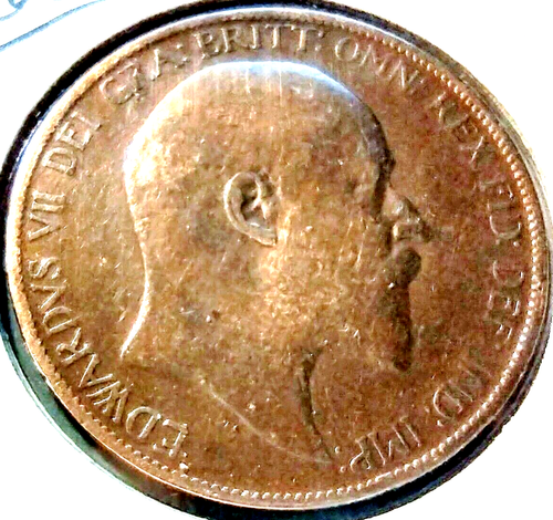 1904 One Penny Edward VII 1d VeryFine Sp#3990 LessCommon - Picture 2 of 2