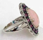 HSN Colleen Lopez Sterling Pink Opal, Rhodolite & White Topaz Ring Size 10 — photo 3