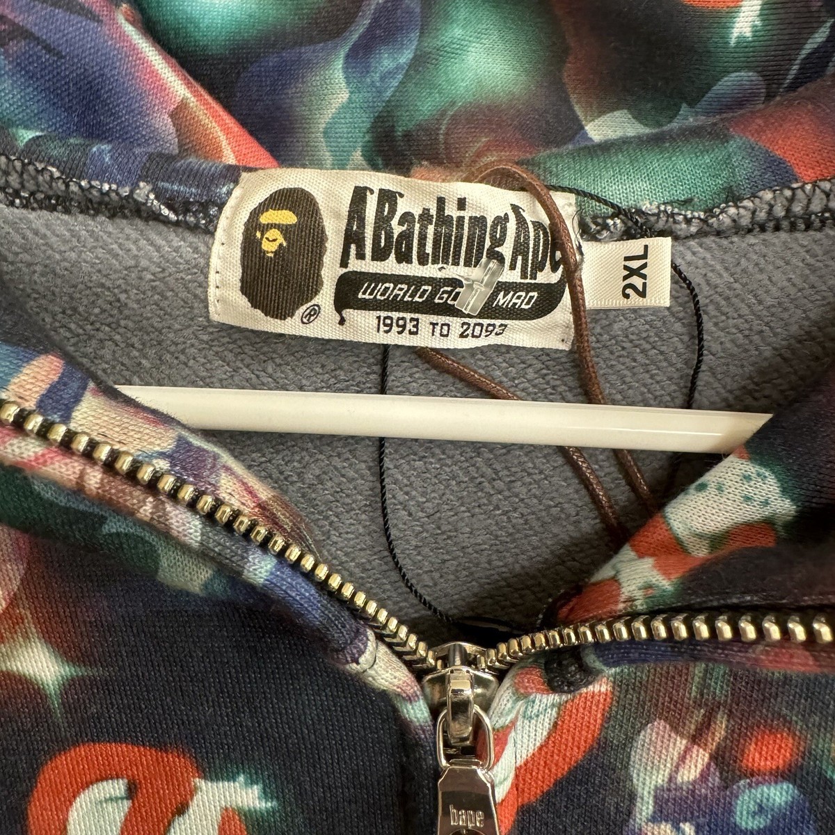 A BATHING APE Men's Full Zip Hoodie BAPE x GHOSTBUSTERS Collab Sz