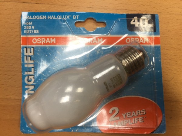 Osram Halogen Halolux Bt Longlife 40W Opal 230V E27/ES 64470 Lampe GlüHlampe-image