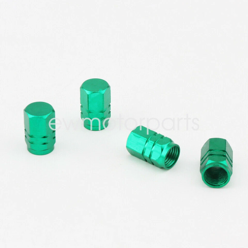 4x Green Aluminum Motorcycle Bike Wheel Tire Valve Stem Caps Cover For Kawasaki - Image 2 of 4