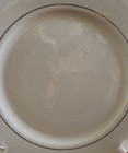 Golden Elegance Platter Plate 12" Leaf 14k Gibson Porcelain White Gold Trim! — photo 2
