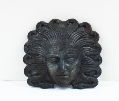 Maschera Di Medusa In Miniatura Effetto Bronzo – Statuetta Mitologica Greca, 10 Cm, Fatta A Mano