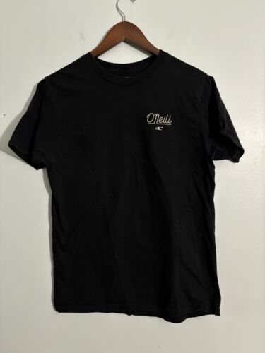 O’Neil Modern Fit Black Tshirt With Front And Back Graphic. Men Size Medium  - Picture 1 of 5
