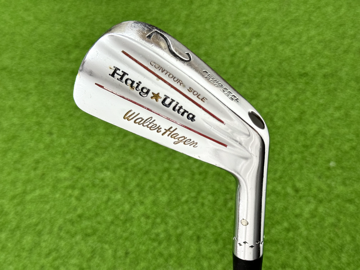 1962 WALTER HAGEN HAIG ULTRA (2) IRON Right Steel Regular Flex