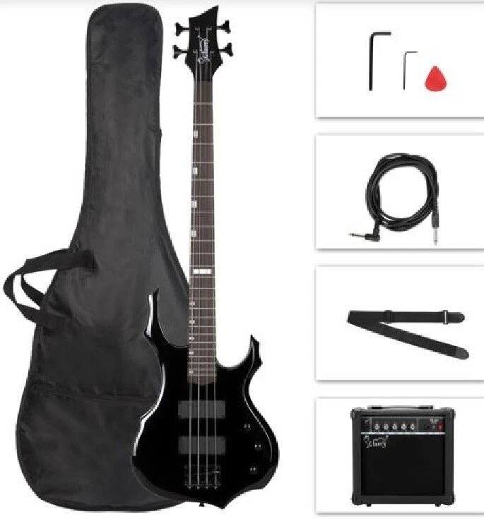 🎄¡VENTA DE VACACIONES!🎄+AMP! Bajo eléctrico estilo E + 2 Humbuckers + ¡Correa! Foto 4 de 4