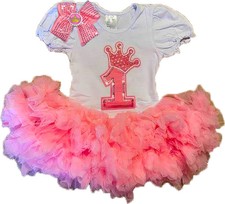 Princess Birthday Party 1st 1 Tutu Dress Pink