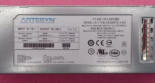 Arista 3000W 200-240V AC Titanium Power Supply for 7300 Series PWR-3KT-AC-BLUE - 第 13/13 張圖片