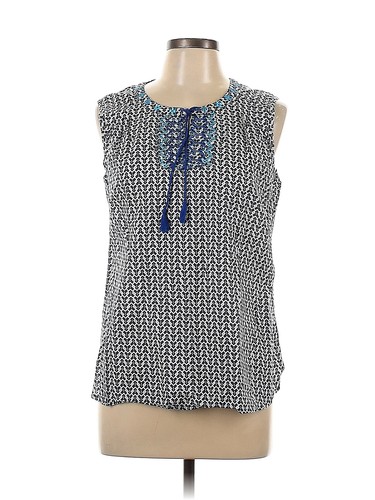 Basic Editions Women Blue Sleeveless Blouse L | eBay