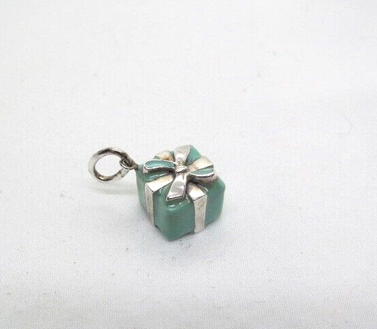 Authentic Tiffany & Co Sterling Silver Blue Enamel Box Gift Box
