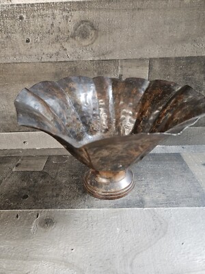 Rustic Metal Bowl Made In India Not For Food. Primitive