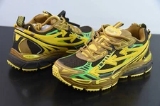 Off Arrow White Be Right Back Unisex Sneakers Brown Yellow