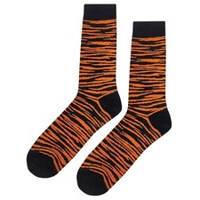 NWT Tiger Pattern Dress Socks Novelty Men 8-12 Multicolor Crazy Fun Sockfly
