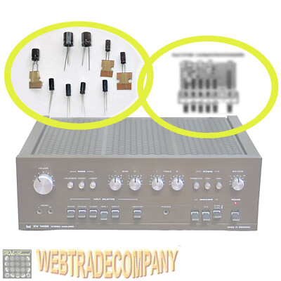 Für Dual CV1400 Eingangswahlschalter 9-tlg. Elko Reparaturset+ Einbaulageplan!