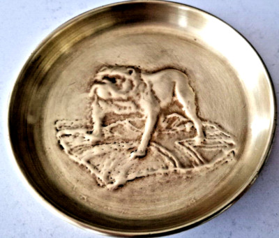 SELTENE Vintage stehende Bulldogge Schmuckschale (Winston Churchill) (1940)