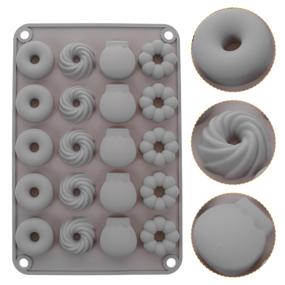 Silicone Donut Pan Chocolate Candy Trays Baking Molds Jelly Maker Fudge