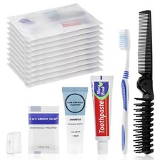 Travel Toiletries Supplies Kits Disposable Toiletry Amenities Set in Bulk, Hy...