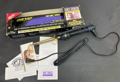 Hot Tools Professional Curling Iron .5 Inch Gold Barrel Model 1107 Sticky Handle