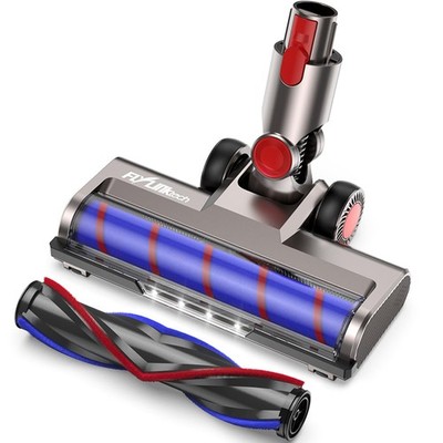 FLYLINKTECH Bürste für Dyson V7 V8 V10 V11 V15 Staubsauger 4-LED 2 Ersatzrollen