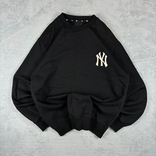 Vintage MLB x New York Yankees 2000's Black NY Size Medium Pullover Sweatshirt