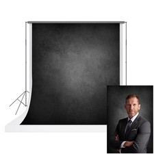 5x7ft Microfiber Backdrop, Black Gray, Abstract Texture, Portrait, Headshot