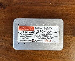 Vintage Perrine #92 Metal Fly Box - KNOTS ALL FLY FISHERMAN USE