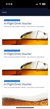 DELTA AIRLINES Alcohol Drink Vouchers - 19 Avail. - $12 value ea. - Exp 1/31/26