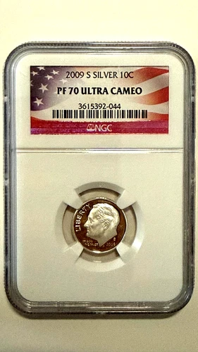 2009-S Roosevelt Dime NGC PF70 Ultra Cameo Silver Proof 💎 Perfect PF70
