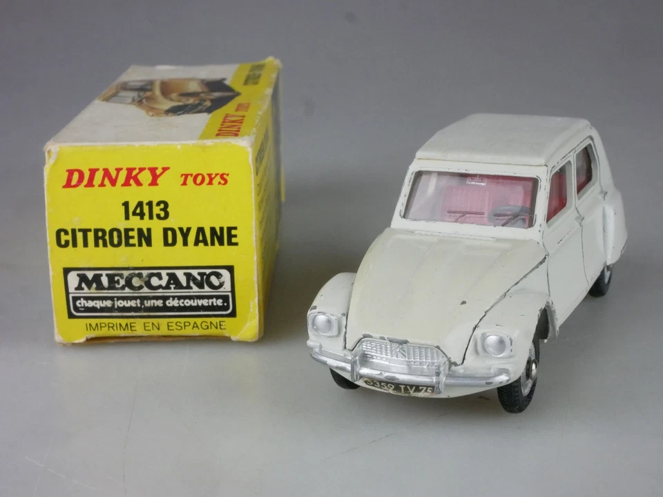 Dinky Toys France 1413 Citroen Dyane vintage 1968 Meccano + Box 132696 - Bild 2 von 4