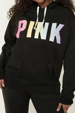 Victoria's Secret Pink Ombre Rainbow Campus Hoodie Size XL